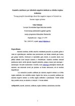 Referāts 'Jauniešu zināšanas par alkohola negatīvo ietekmi uz cilvēka orgānu sistēmām', 1.