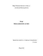 Eseja 'Mana saskarsme ar labo', 1.