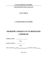 Referāts 'Problēmu apraksts un to risinājums "Rimi" uzņēmumā', 1.