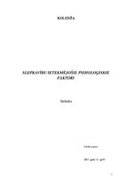 Referāts 'Slepkavību ietekmējošie psiholoģiskie faktori', 1.