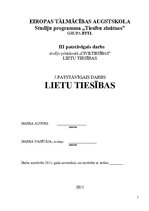 Konspekts 'Lietu tiesības', 1.