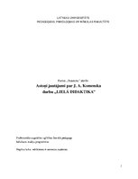 Konspekts 'Astoņi jautājumi par J.A.Komenska darbu "Lielā didaktika"', 1.