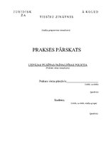 Prakses atskaite 'Juridiskās koledžas studenta prakses pārskats', 1.