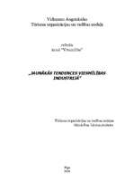 Referāts 'Jaunākās tendences viesmīlības industrijā', 1.