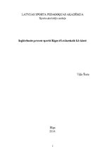 Diplomdarbs 'Izglītošanās process sportā Rīgas 45.vidusskolā 8.b klasē', 1.