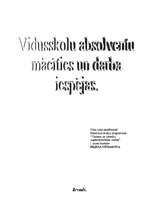 Referāts 'Vidusskolu absolventu mācību un darba iespējas', 1.