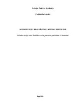 Referāts 'Konkurences regulējums Latvijas Republikā', 1.