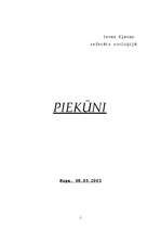 Konspekts 'Piekūni', 1.