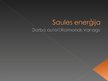 Prezentācija 'Saules enerģija', 1.