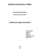 Referāts 'Valsts loma tirgus ekonomikā', 1.
