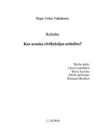 Konspekts 'Kas nosaka civilizācijas attīstību', 1.