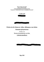 Konspekts 'Ētiska izvēle. Biznesa ētikas dilemma', 1.