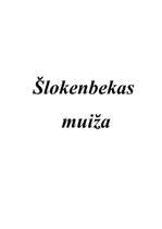 Konspekts 'Šlokenbekas muiža', 1.