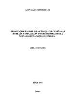 Diplomdarbs 'Pedagoģiskā konflikta cēloņi un risināšanas iespējas X speciālajā internātskolā ', 1.