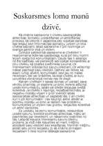 Eseja 'Saskarsmes loma manā dzīvē', 1.