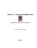 Referāts 'Aktīva pasākuma projekts Abruco Nacionālajā parkā Itālijā', 1.