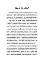 Eseja 'Kas ir filosofija', 1.