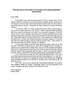 Eseja 'The Only Way to Cut Crime in Our Country is to Make Punishment more Severe', 1.