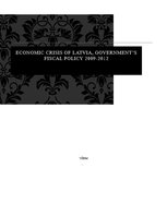 Referāts 'Economic Crisis of Latvia, Government’s Fiscal Policy 2009-2012', 1.
