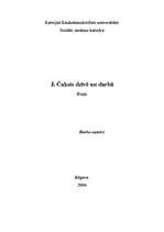 Eseja 'J.Čakste dzīvē un darbā', 1.
