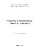 Referāts 'Policijas iecirkņa inspektors darbība preventīvu pasākumu veikšanā ugunsdrošības', 1.