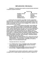 Konspekts 'Metabolisms (vielmaiņa)', 1.