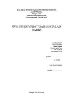 Paraugs 'Palīdzēsim paši sev', 1.