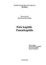 Referāts 'Pašu kapitāls. Pamatkapitāls', 1.
