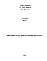 Referāts 'Krusta kari - svētās zemes atbrīvošana vai iekarošana?', 1.