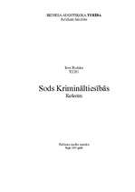 Referāts 'Sods krimināltiesībās', 1.