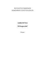 Konspekts 'Análisis del Texto "El Desaparecido"', 1.