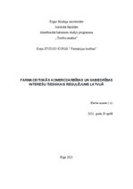 Eseja 'Farmaceitiskās komercdarbības un sabiedrības interešu tiesiskais regulējums Latv', 1.