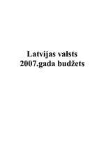 Referāts 'Latvijas valsts 2007.gada budžets', 1.