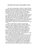 Eseja 'Aleksandra Grīna romāna "Nameja gredzens" analīze', 1.