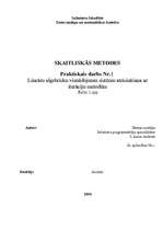 Konspekts 'Lineāru algebrisku vienādojumu sistēmu atrisināšana ar iterāciju metodēm', 1.