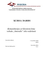 Referāts 'Komunikācijas ar klientiem loma veikala "Amoralle" tēla veidošanā', 1.