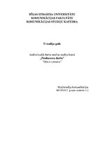 Konspekts 'Audiovizuālā darba analīze', 1.