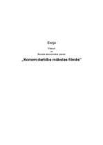 Eseja 'Komercdarbība mākslas filmās', 1.