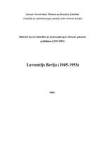 Referāts 'Lavrentijs Berija (1945.-1953.)', 1.