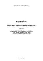 Referāts 'Padomju pārvaldes modeļa konstitucionalizācija', 1.