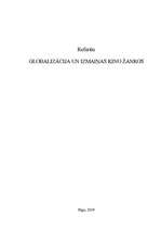 Referāts 'Globalizācija un izmaiņas kino žanros', 1.