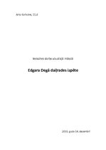 Eseja 'Edgara Degā daiļrades izpēte', 1.
