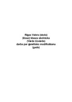 Konspekts 'Auga ģenētiskā modificēšana', 1.