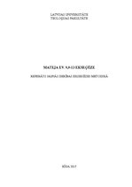 Referāts 'Mateja evaņģēlijs', 1.