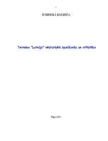 Referāts 'Termina "Latvija" vēsturiskā izcelšanās un attīstība', 1.