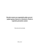 Referāts 'Morālā cenzūra un neapzinātie psihes procesi - septiņi apziņas līmeņi un Aleksan', 1.