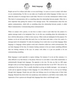 Referāts 'Body Language', 1.