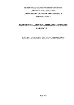 Prakses atskaite 'Prakses atskaite loģistikas uzņēmumā', 1.