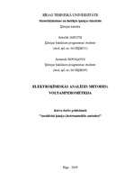 Referāts 'Voltamperometrija', 1.