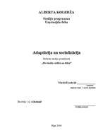 Referāts 'Darbinieka adaptācija un socializācija', 1.